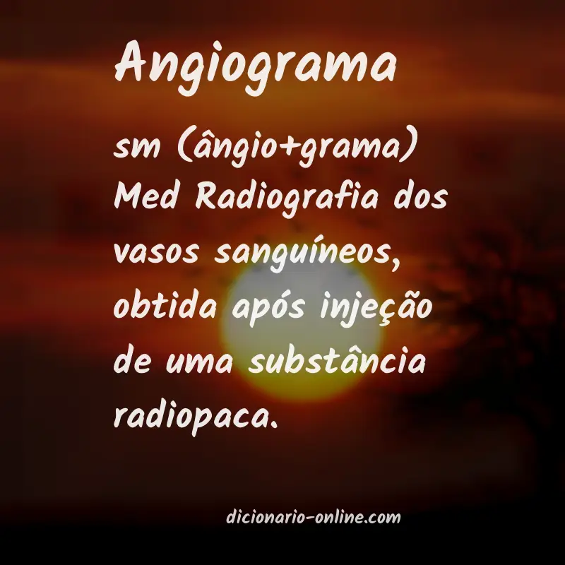 Significado de angiograma