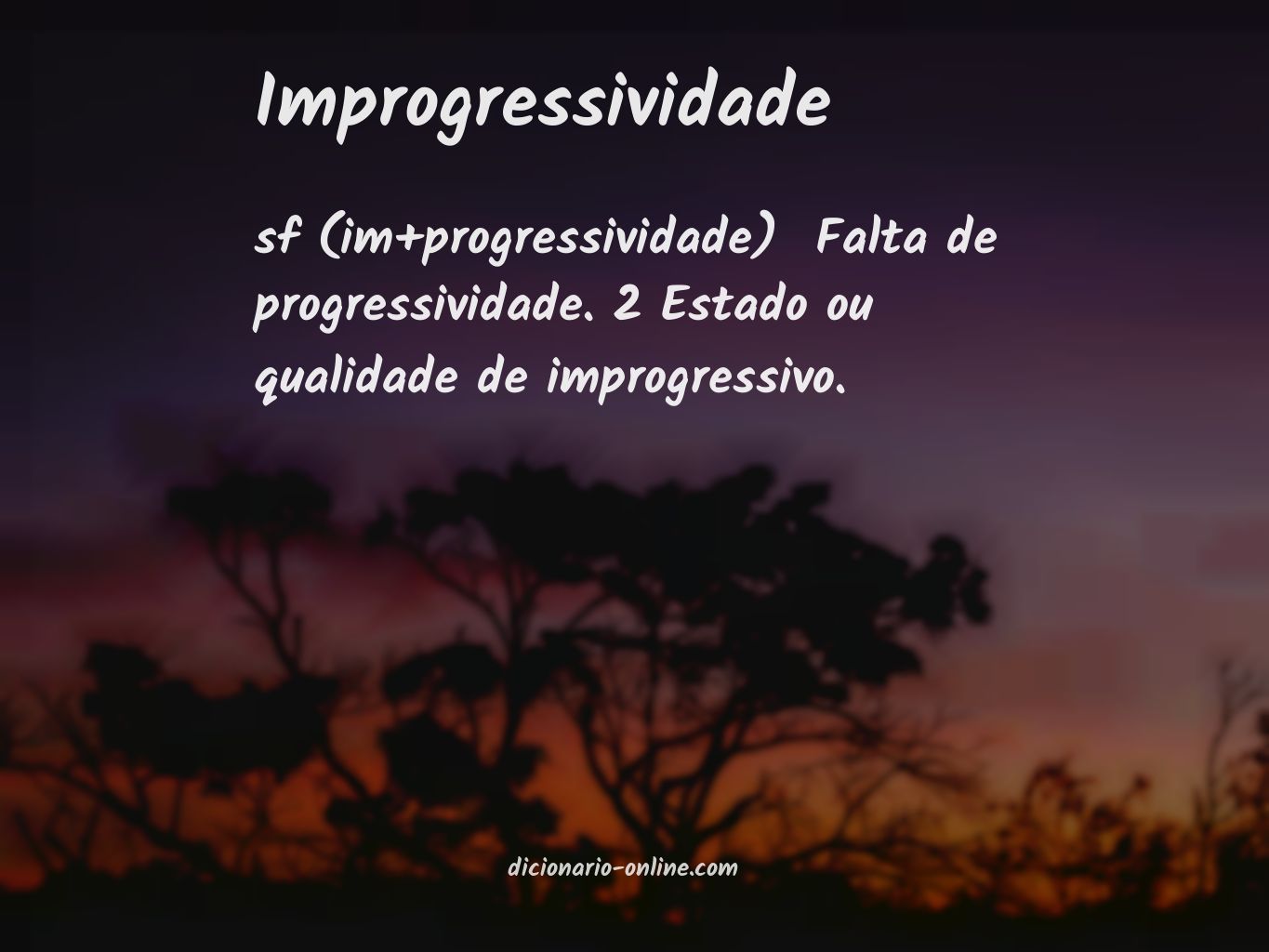 Significado de improgressividade