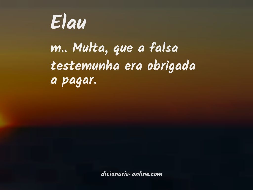 Significado de elau