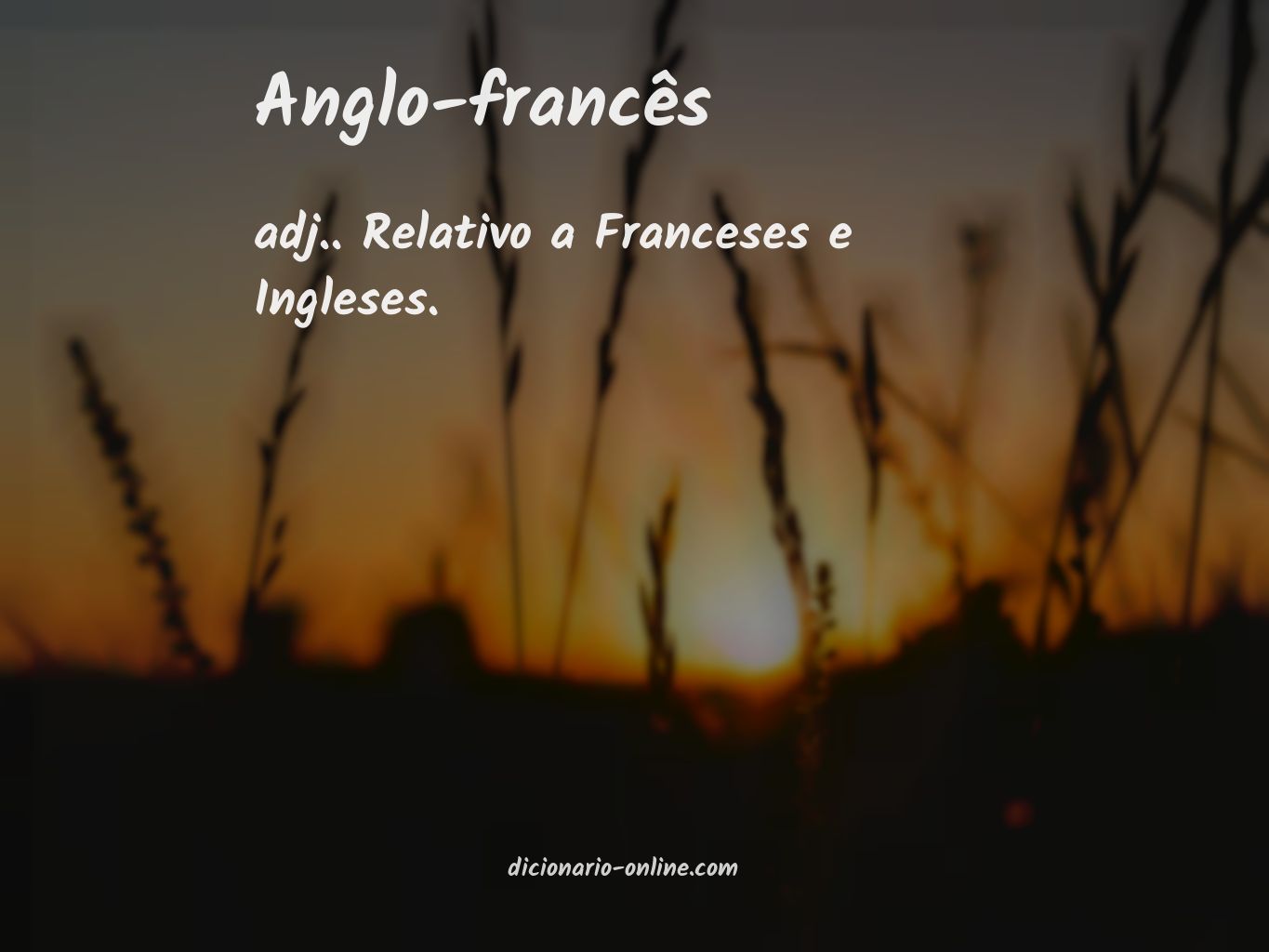 Significado de anglo-francês