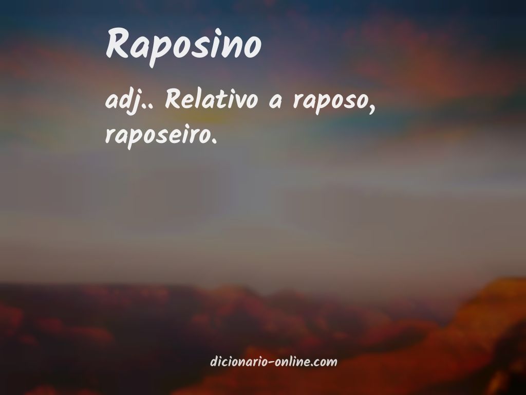 Significado de raposino