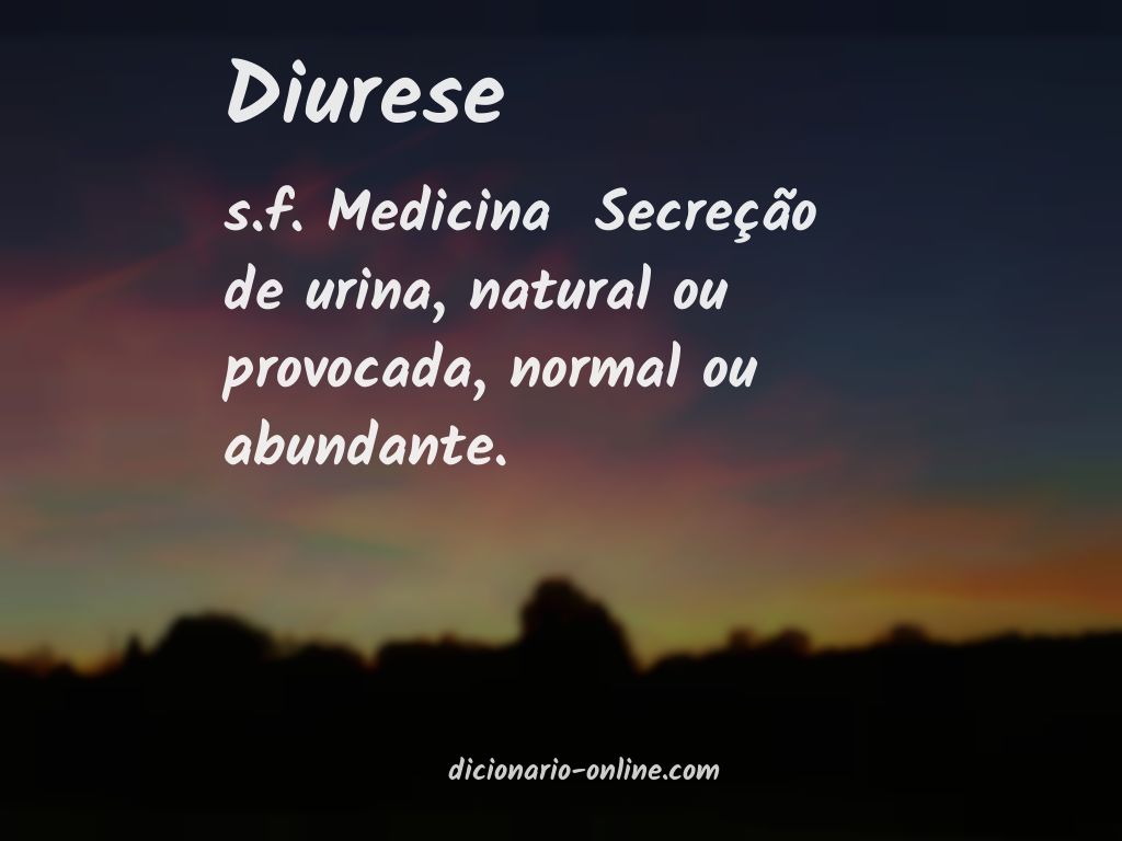 Significado de diurese