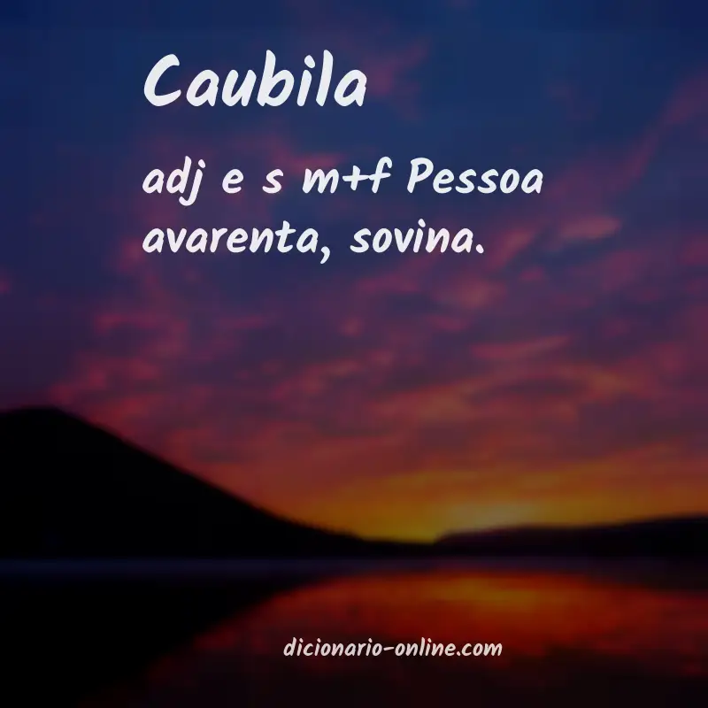 Significado de caubila