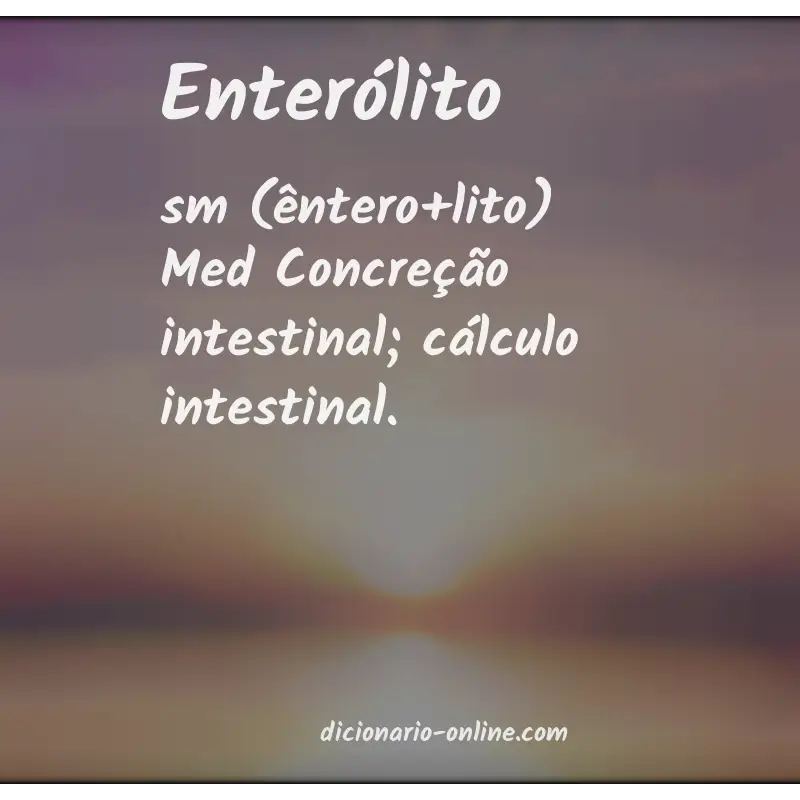 Significado de enterólito