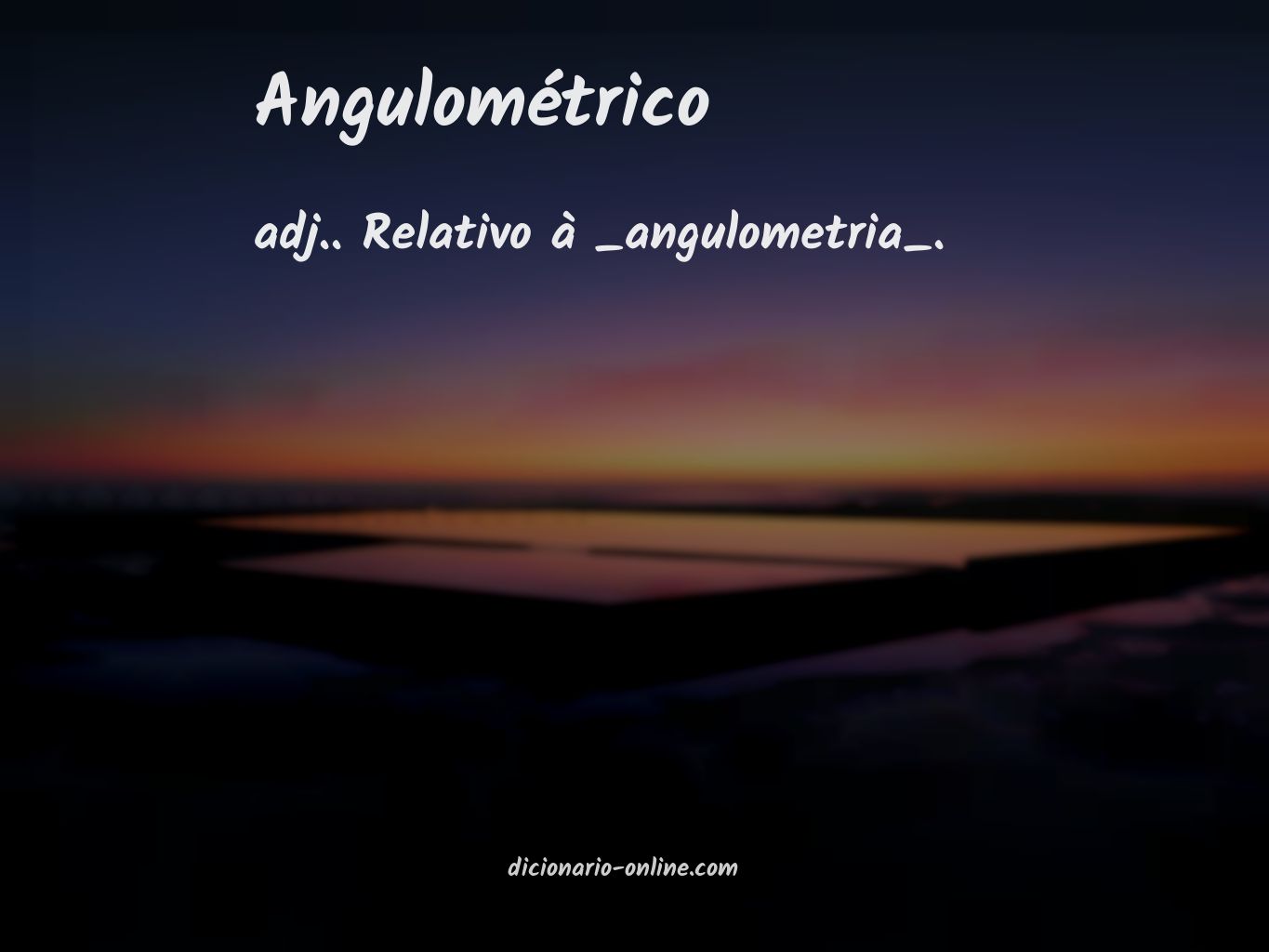 Significado de angulométrico