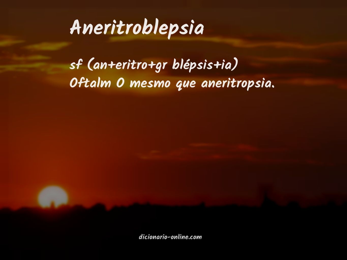 Significado de aneritroblepsia