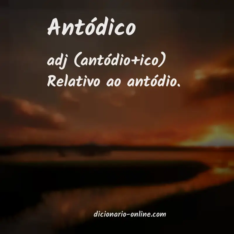 Significado de antódico