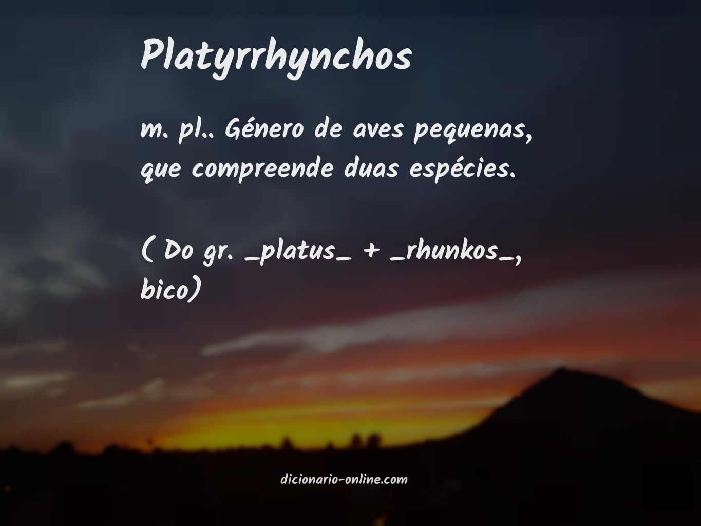 Significado de platyrrhynchos