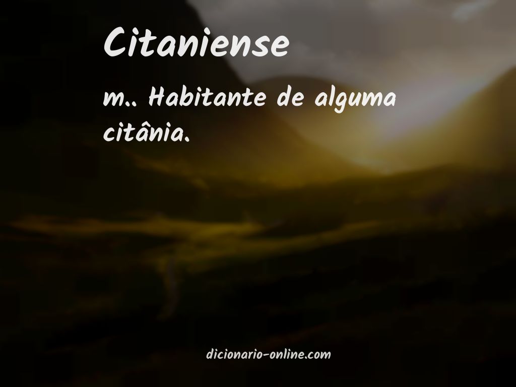 Significado de citaniense