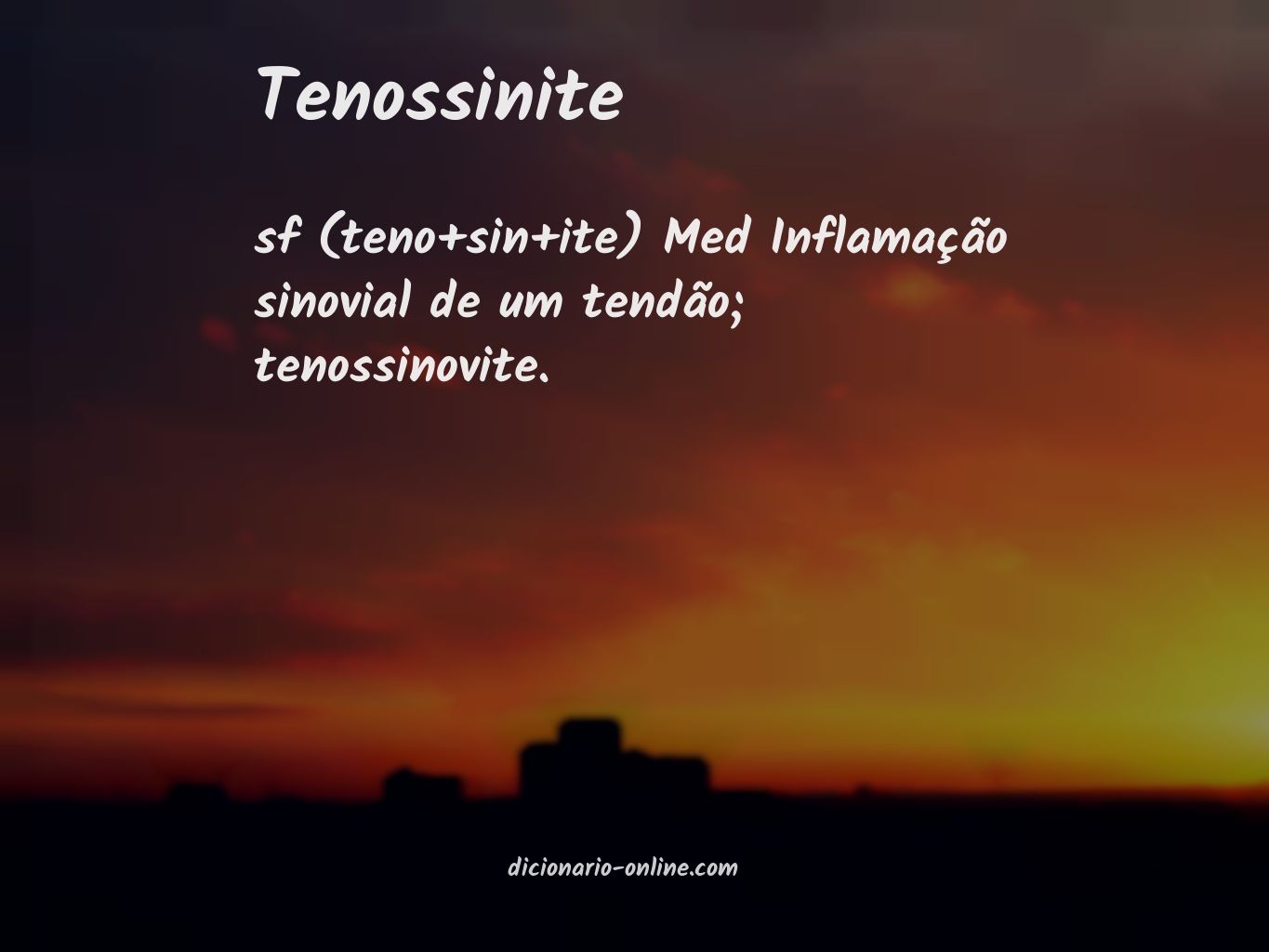 Significado de tenossinite