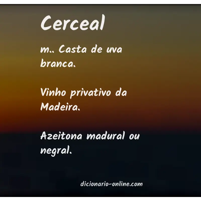 Significado de cerceal