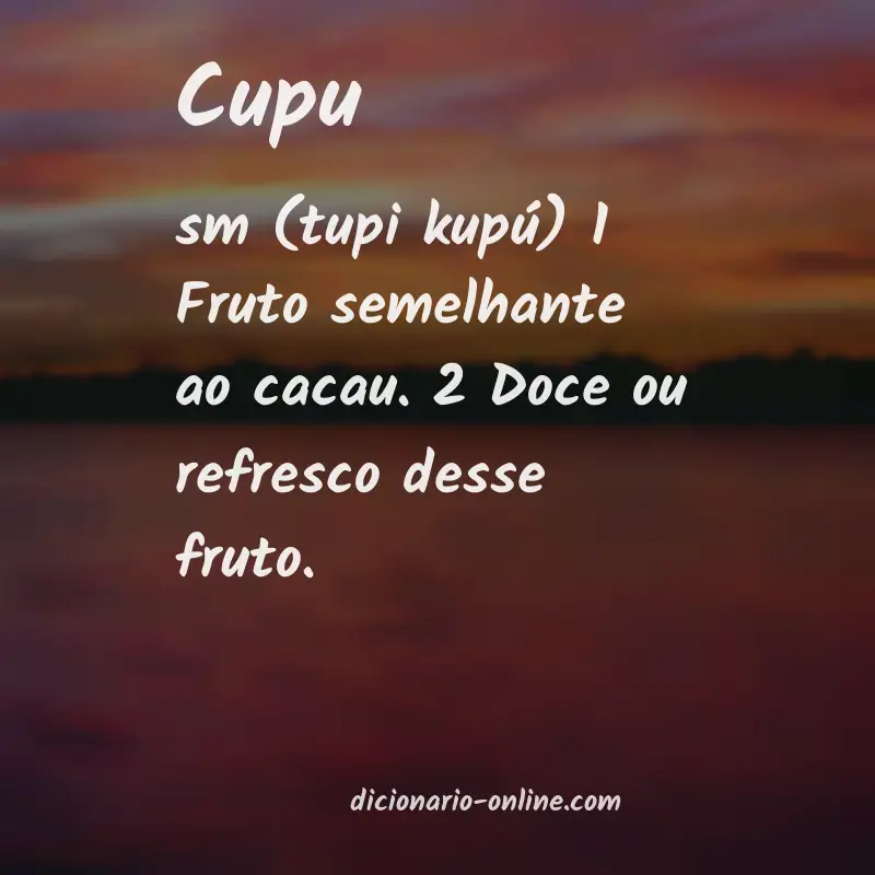 Significado de cupu
