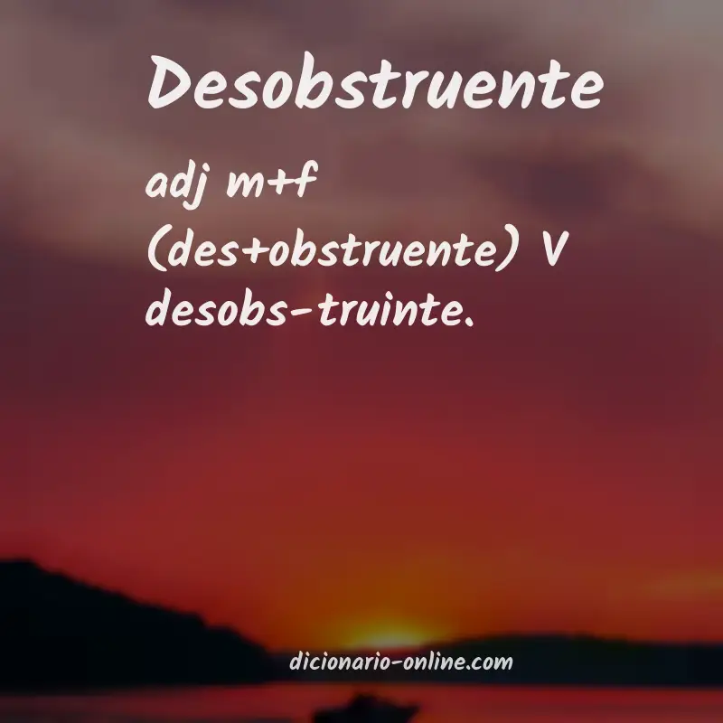 Significado de desobstruente