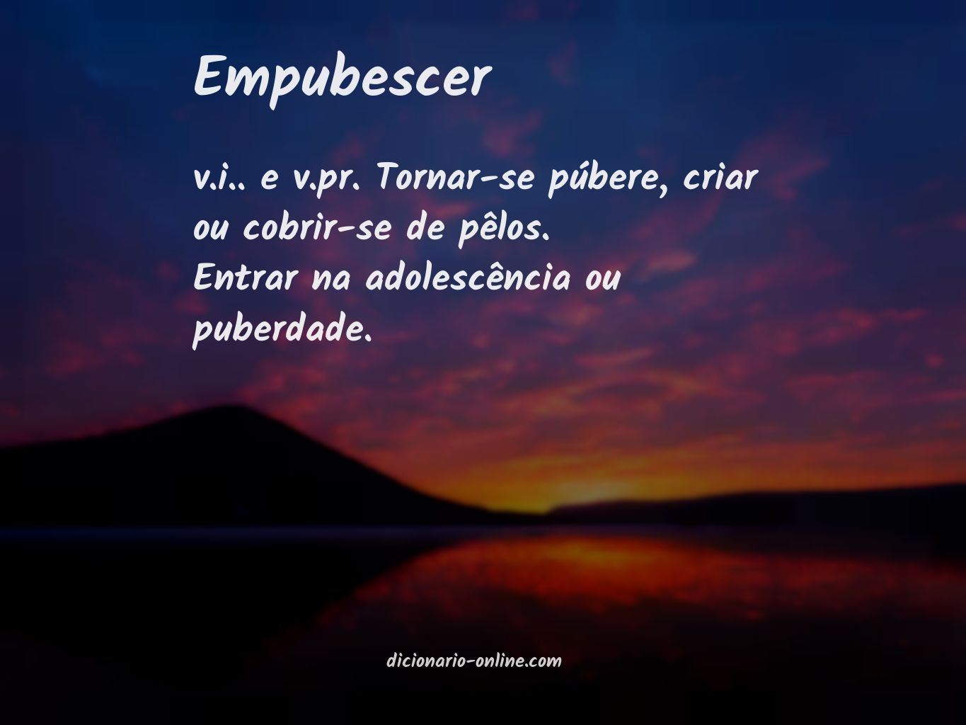 Significado de empubescer