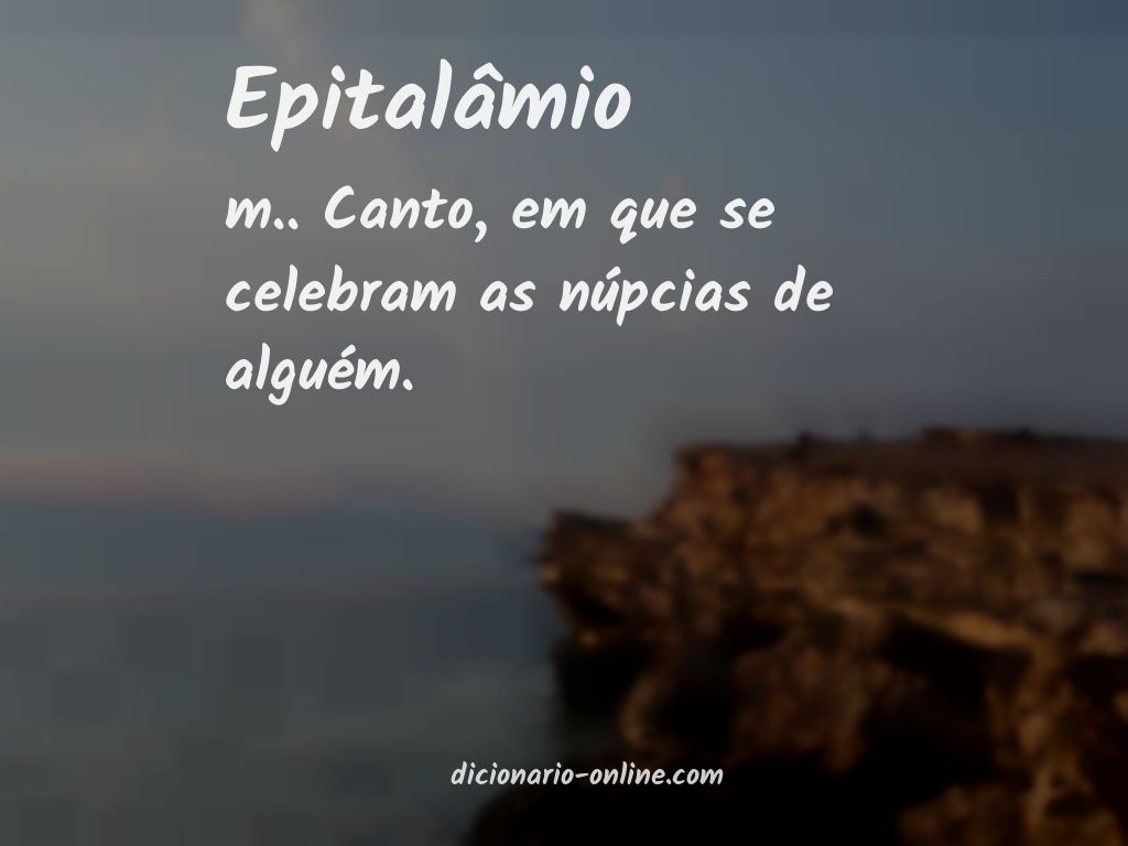 Significado de epitalâmio