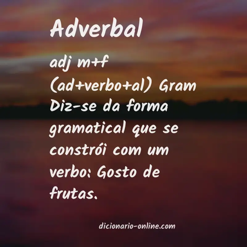 Significado de adverbal