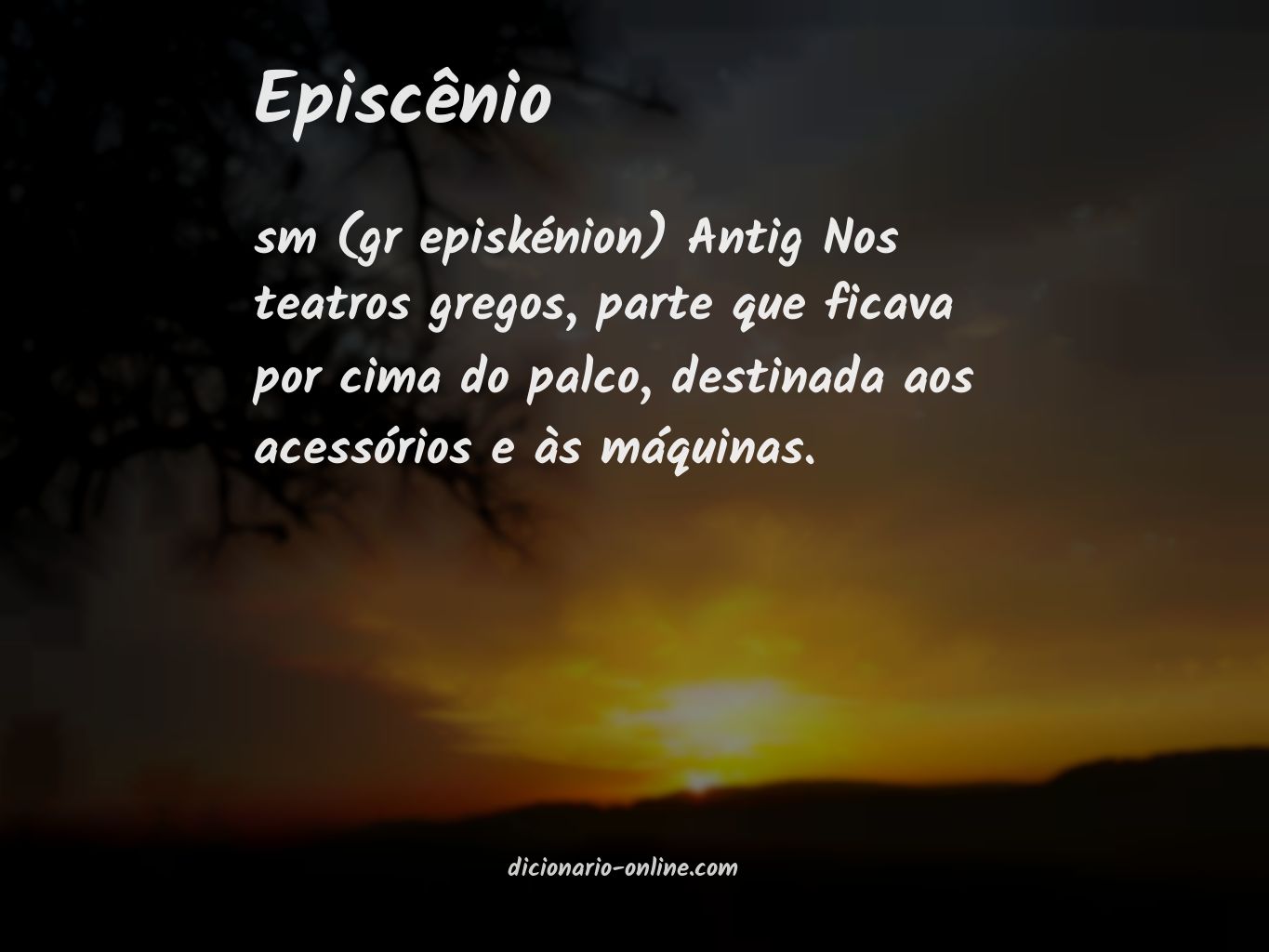 Significado de episcênio