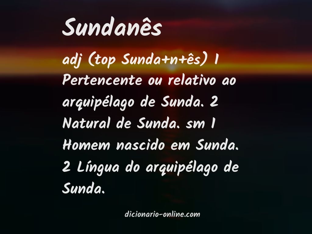 Significado de sundanês