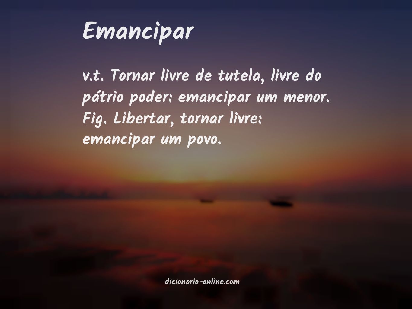 Significado de emancipar