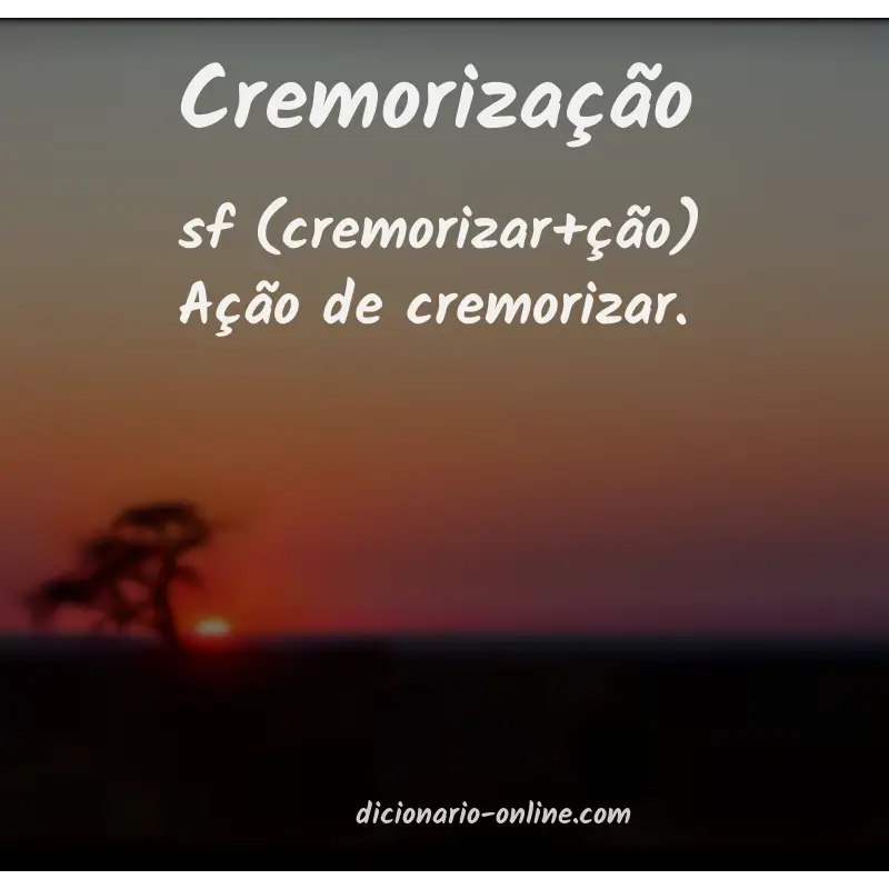 Significado de cremorização
