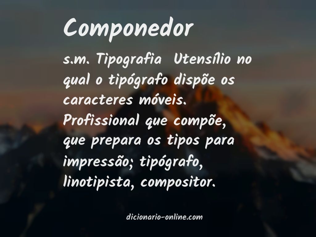 Significado de componedor