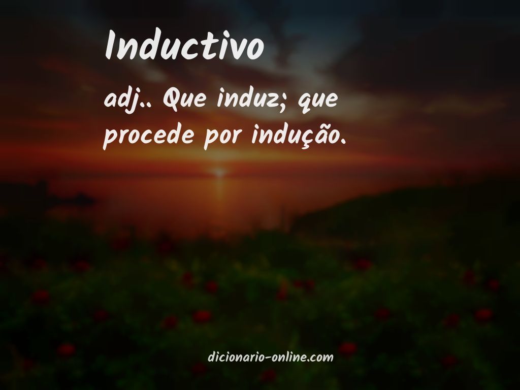 Significado de inductivo