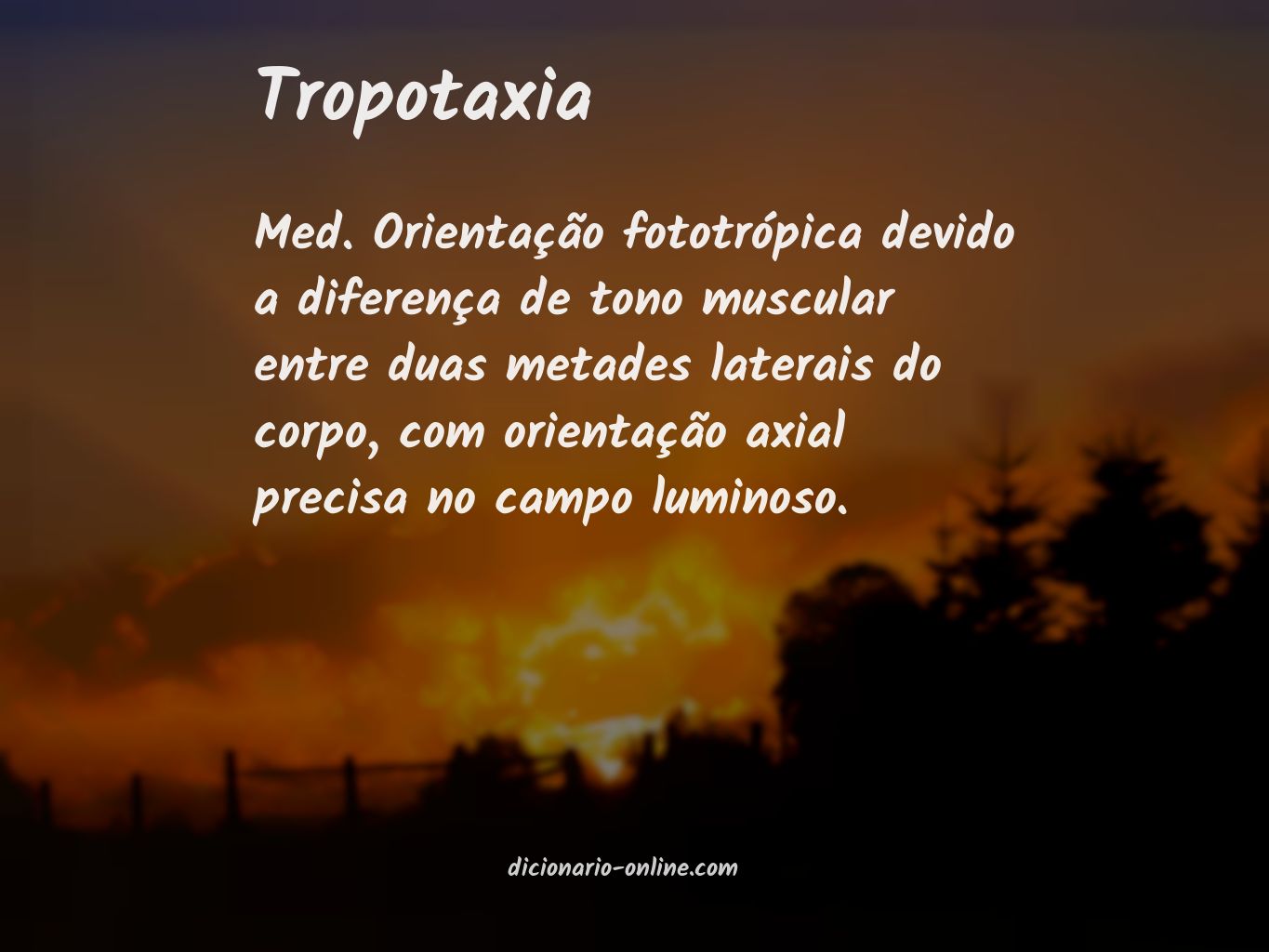 Significado de tropotaxia