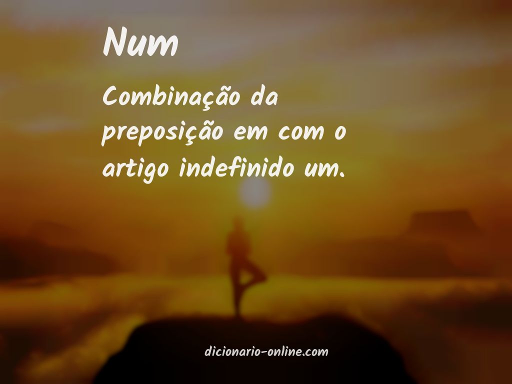 Significado de num