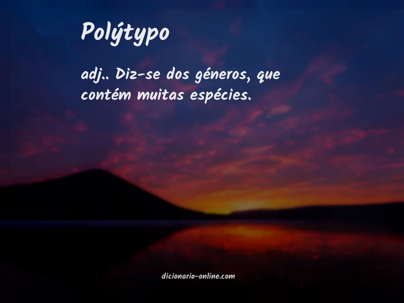 Significado de polýtypo