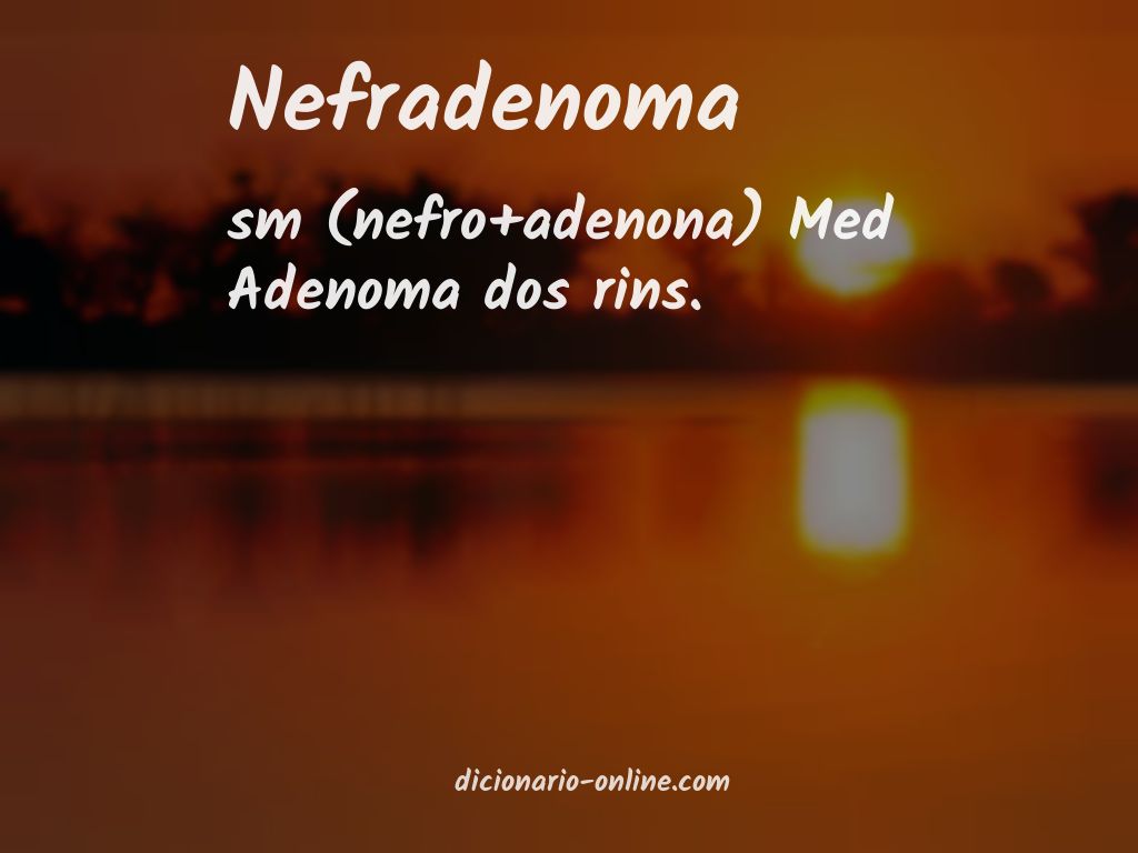 Significado de nefradenoma