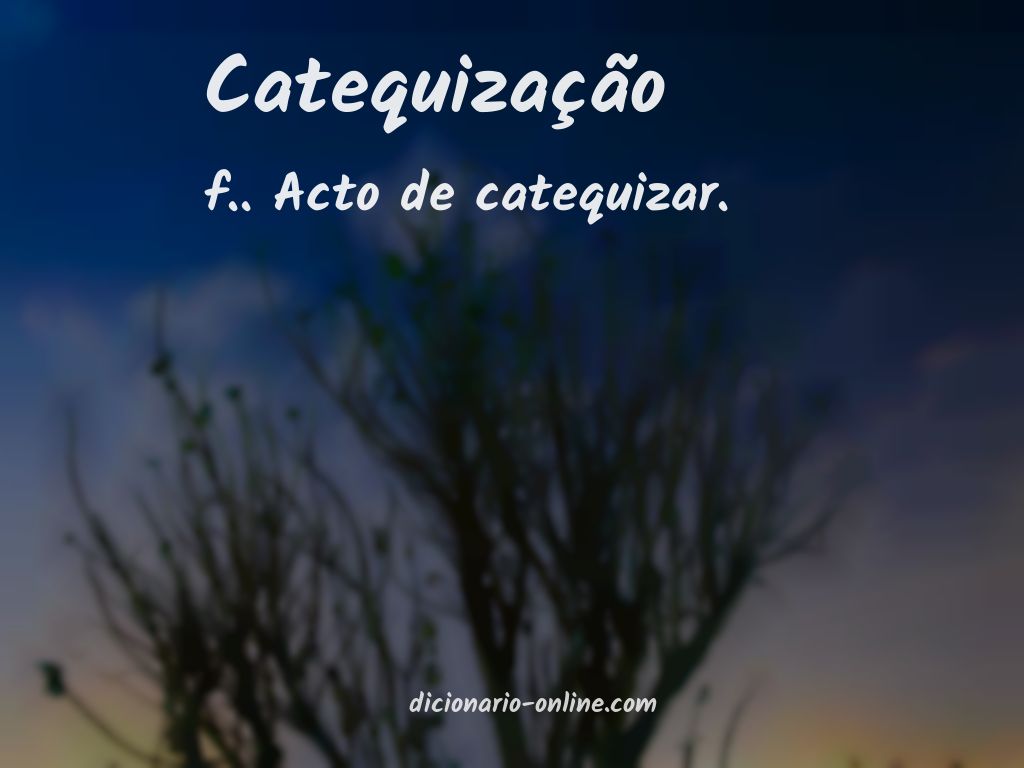 Significado de catequização