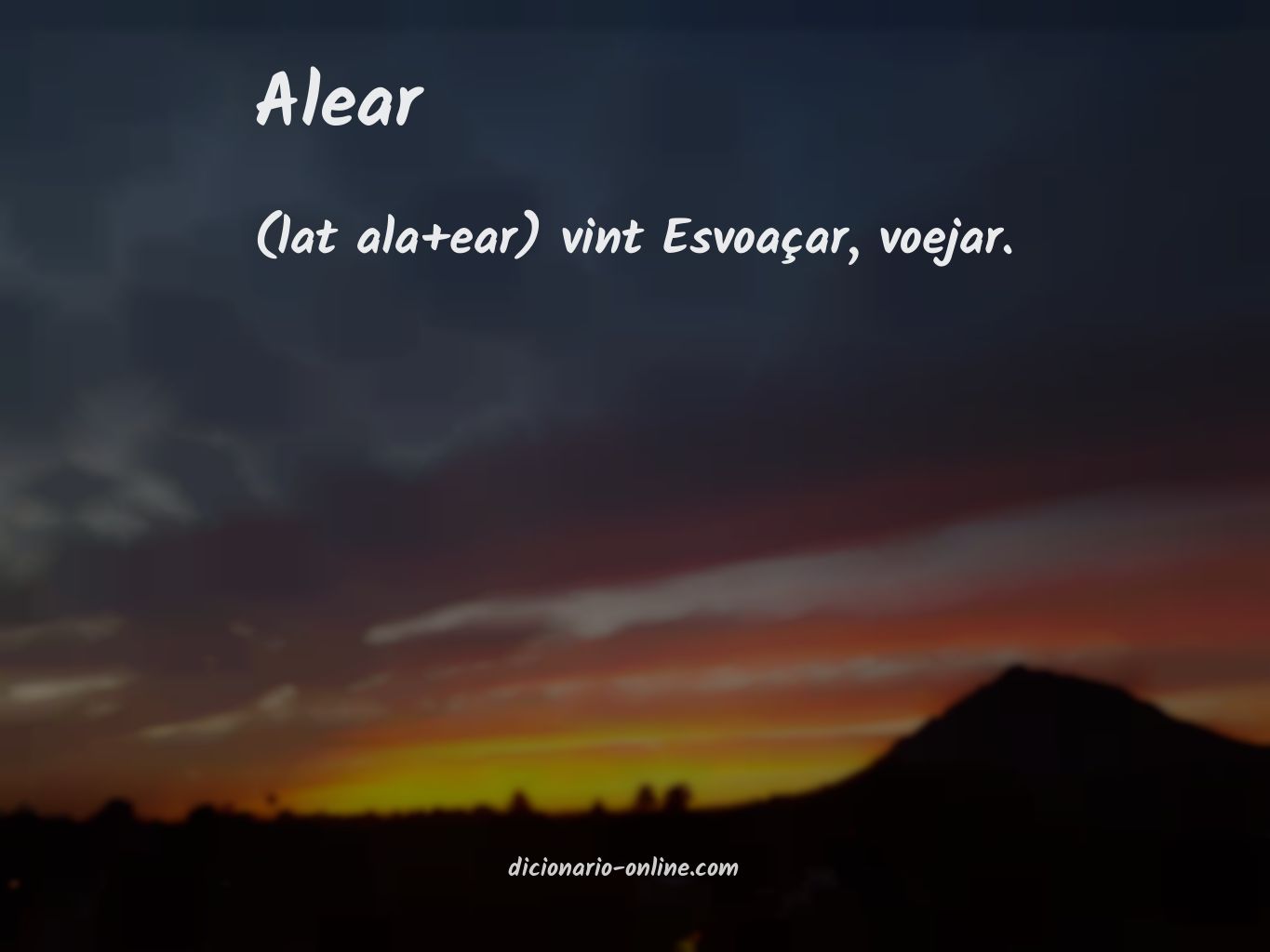 Significado de alear