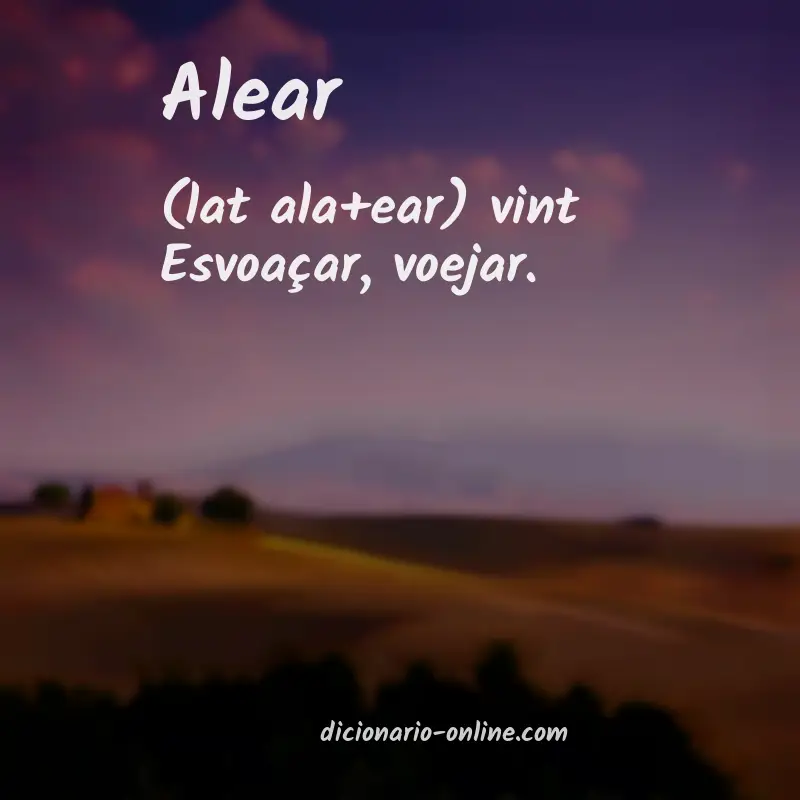 Significado de alear
