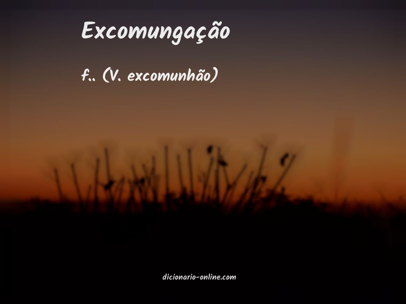 Significado de excomungação