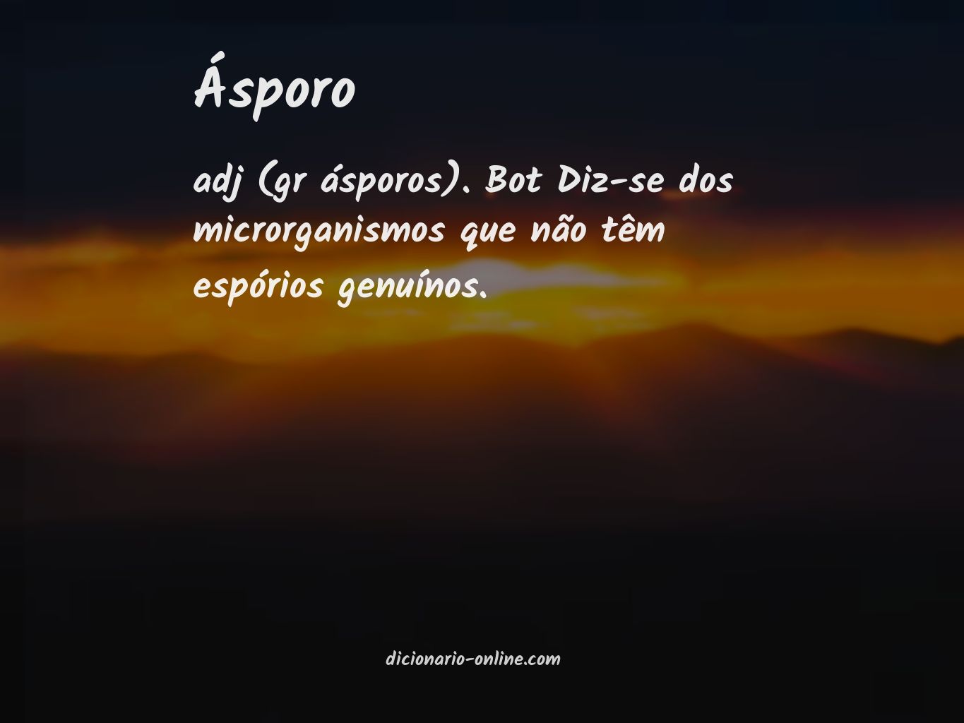 Significado de ásporo