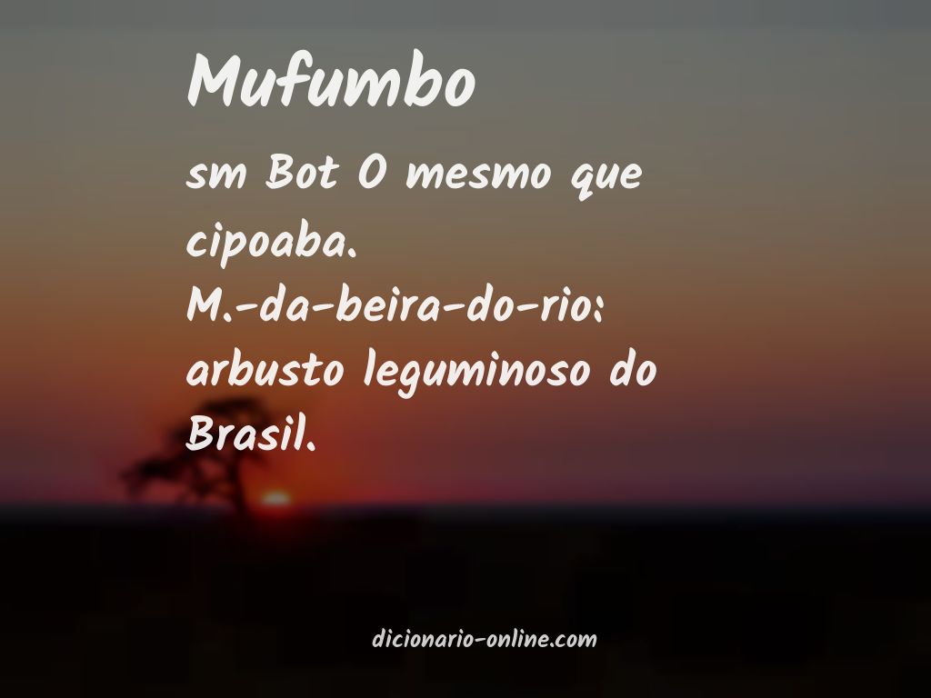 Significado de mufumbo