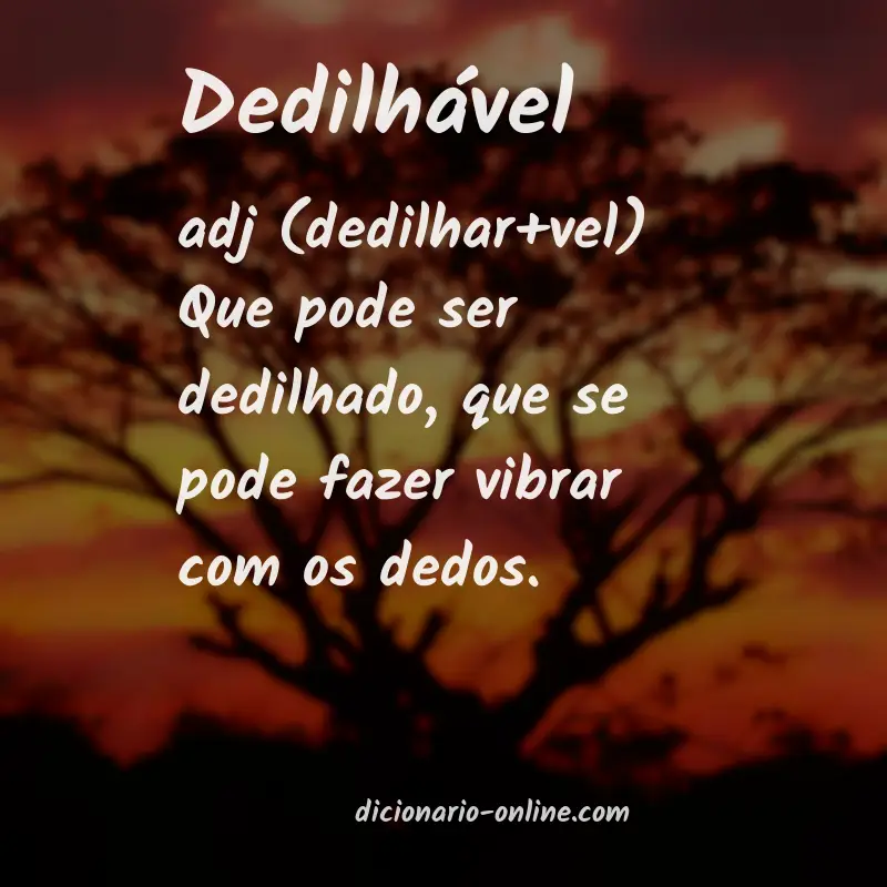 Significado de dedilhável