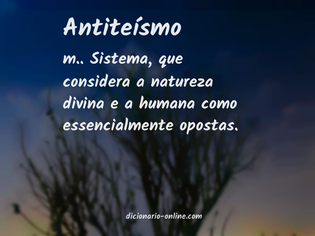 Significado de antiteísmo