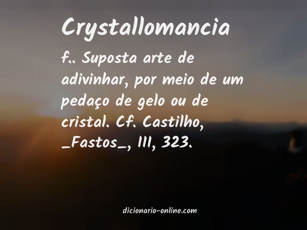 Significado de crystallomancia