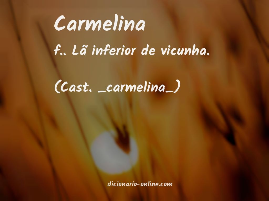 Significado de carmelina