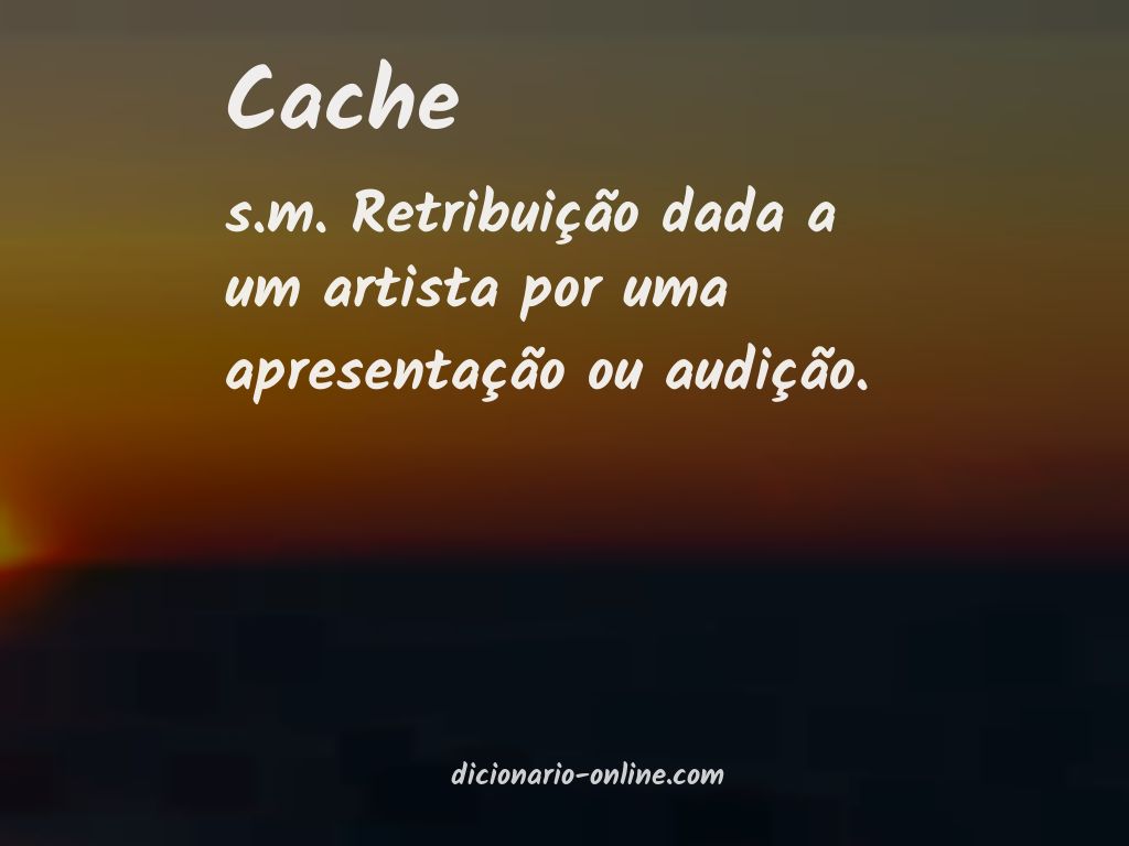 Significado de cache