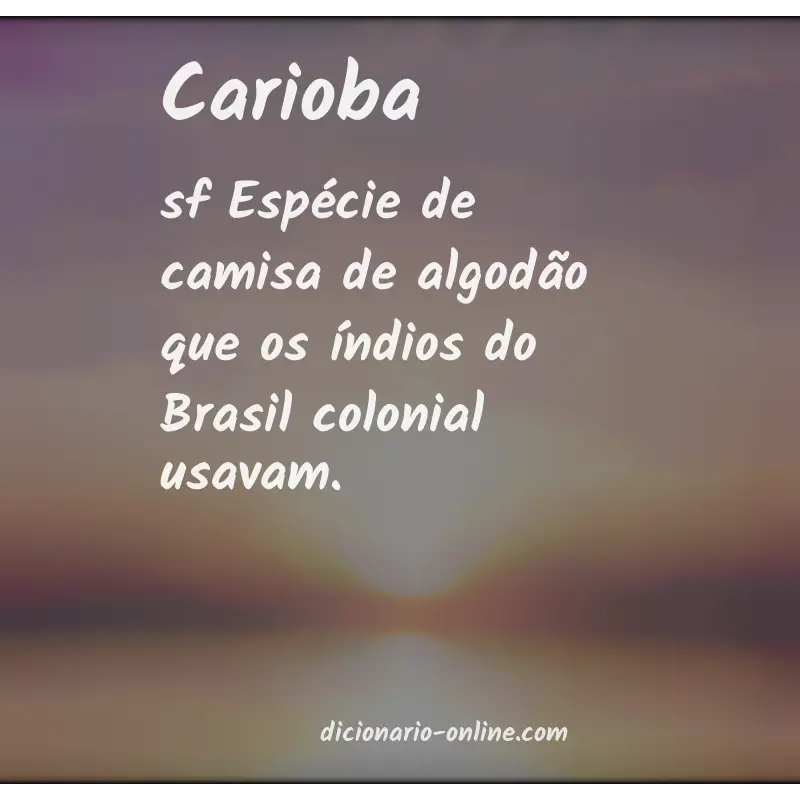 Significado de carioba