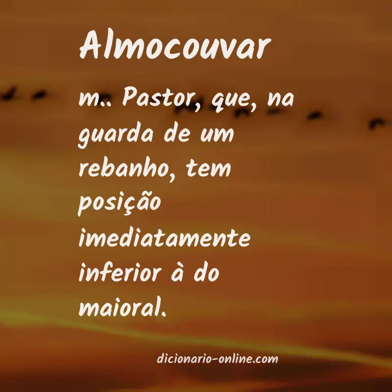 Significado de almocouvar