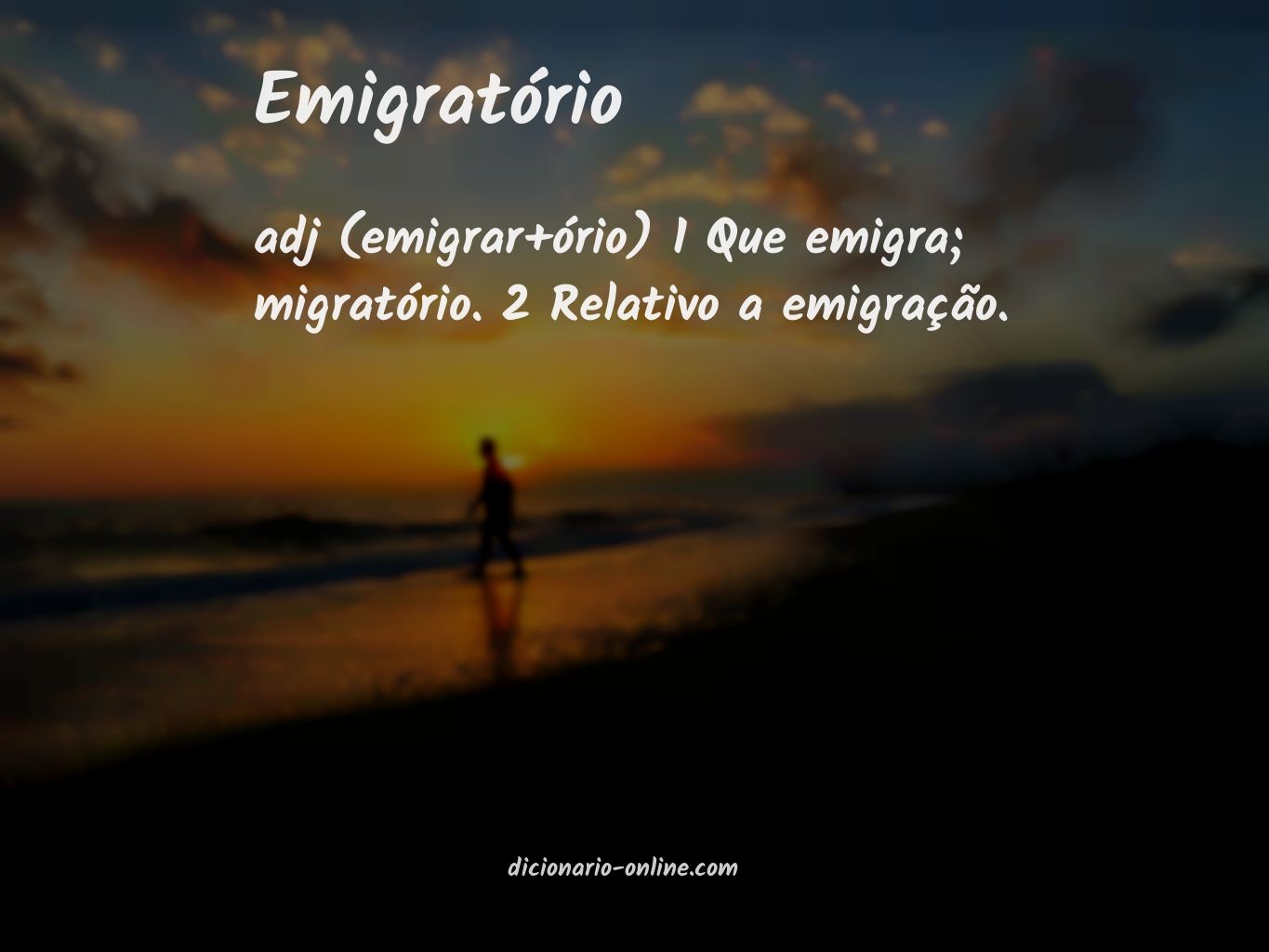 Significado de emigratório