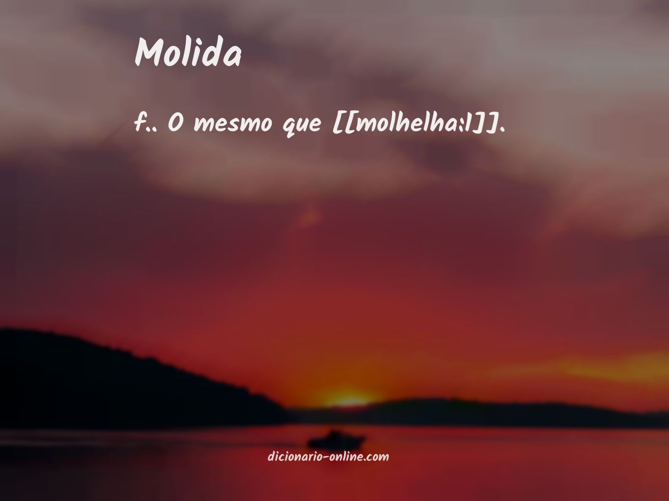 Significado de molida