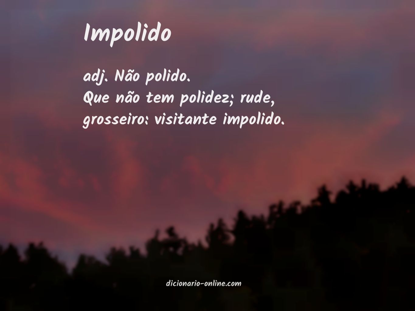 Significado de impolido