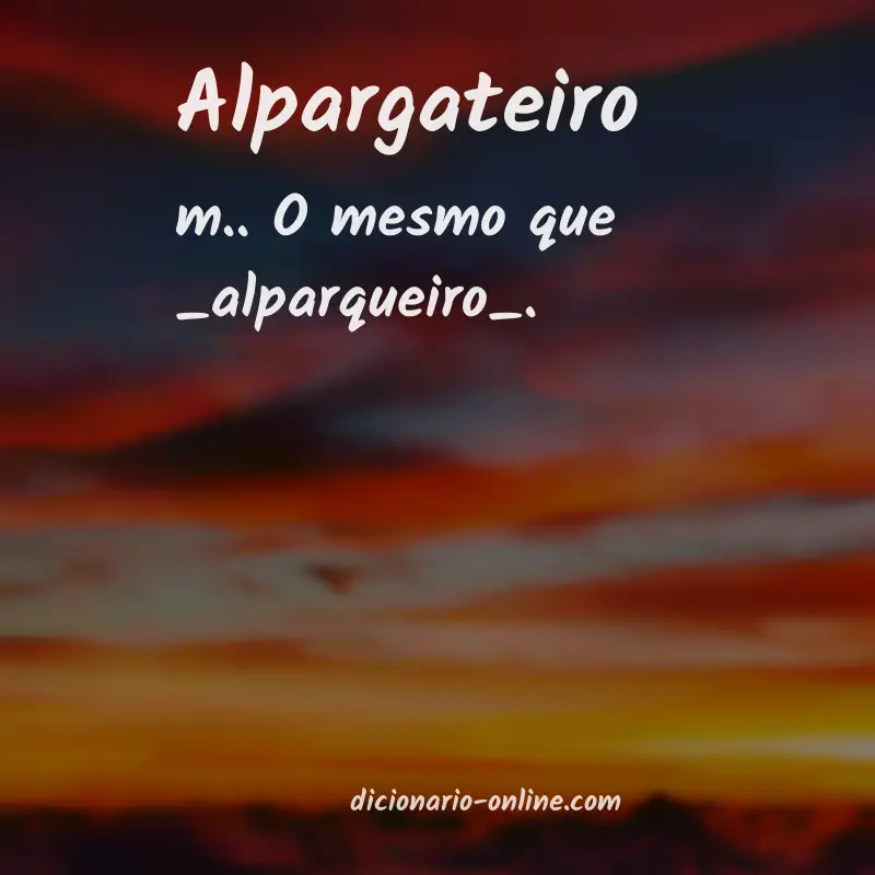 Significado de alpargateiro