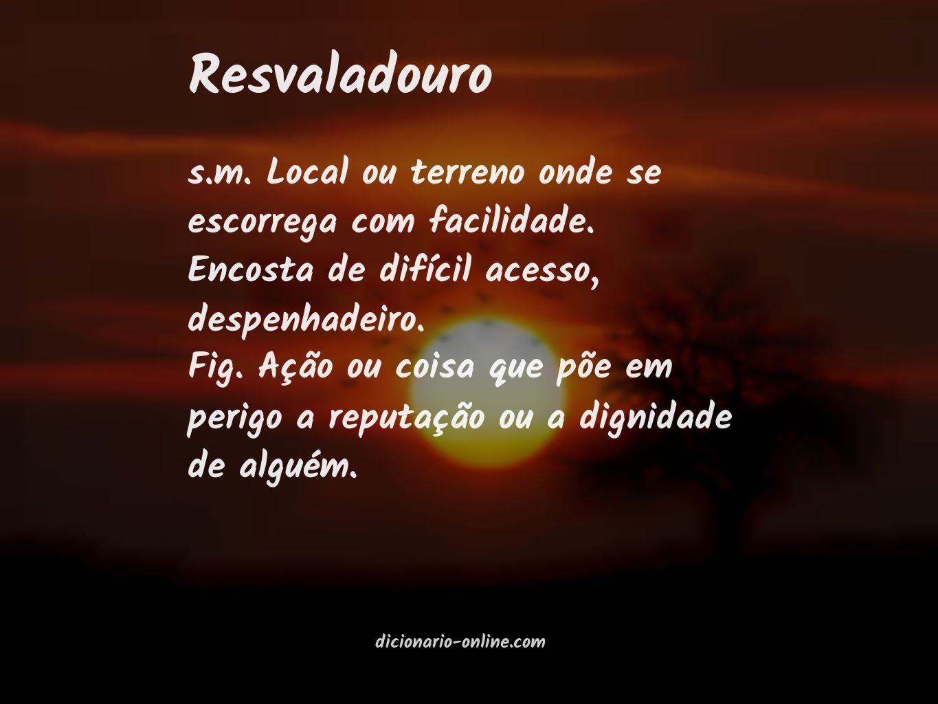 Significado de resvaladouro