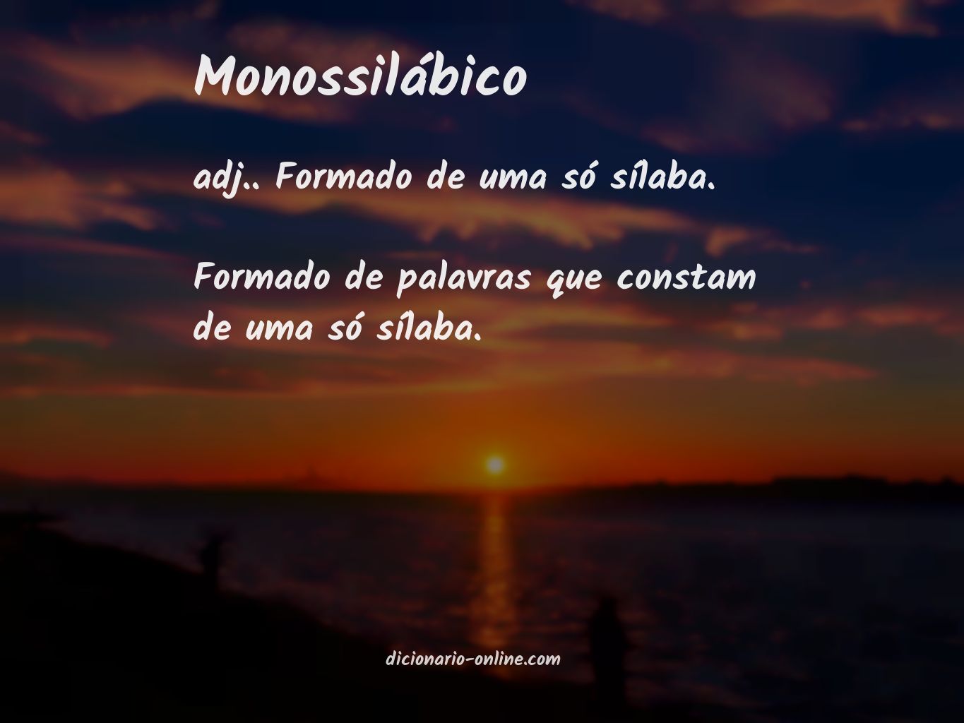 Significado de monossilábico