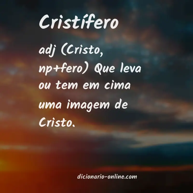 Significado de cristífero